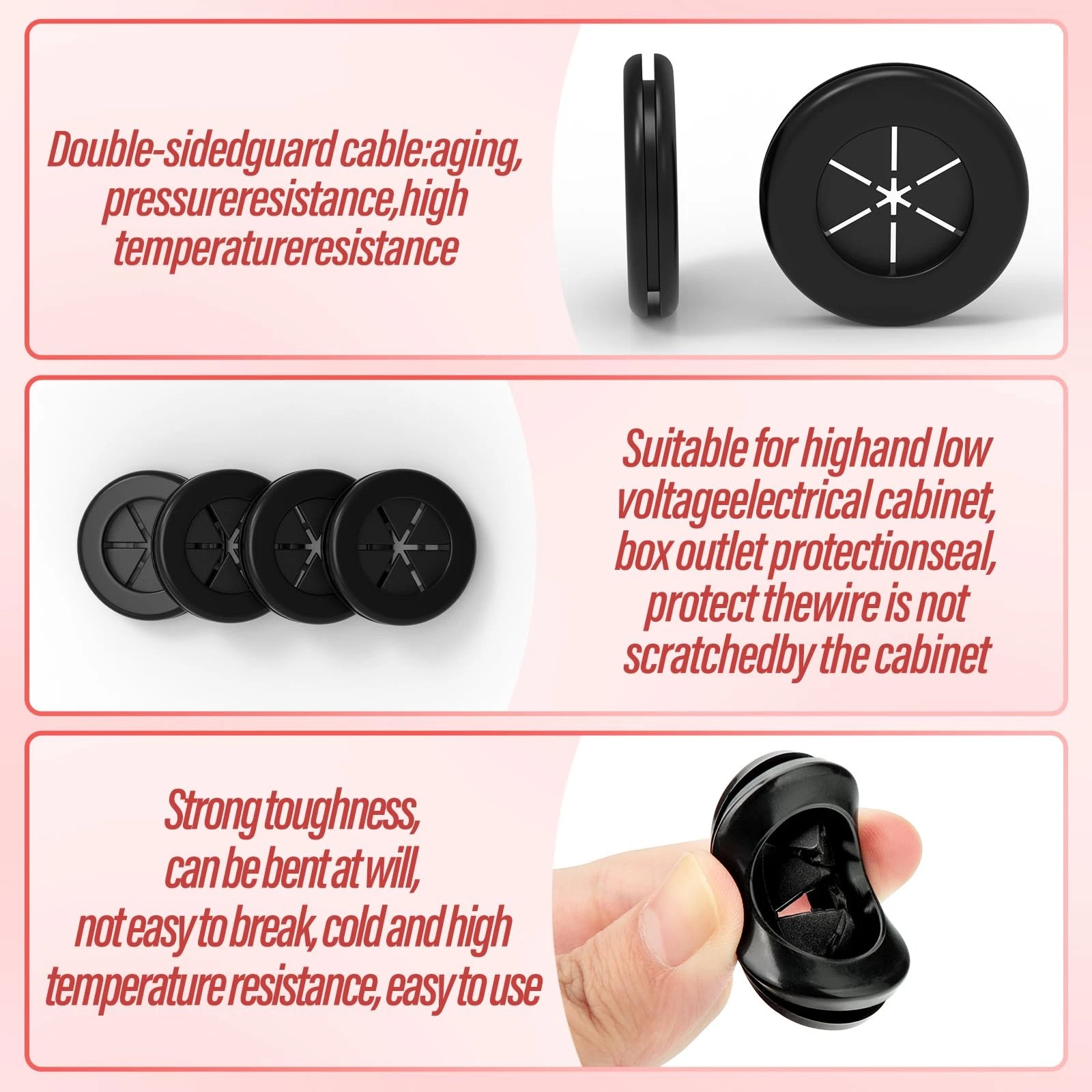 Gaskets 16mm~80mm Black Rubber Grommet Firewall Hole Plugs Wire Protection Grommet For Protects Wire Cable Hardware Tool