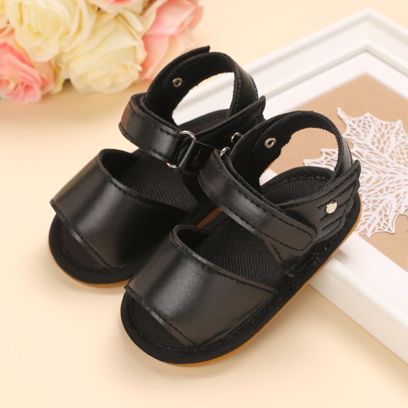 Sandalo estivo per bambini tinta unita suola in gomma morbida antiscivolo 0-18 mesi scarpe da giardino per bambini scarpe per neonati: a / 0-6 mesi