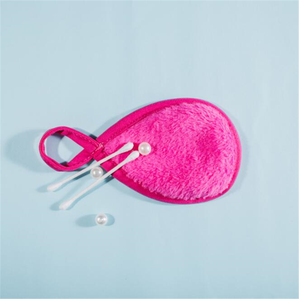 Reusable Makeup Remover Cloth Microfiber Makeup Removal Towel Face Wash Cloth Makeup Remover Wipes Facial Face Care Tools: Rose Red