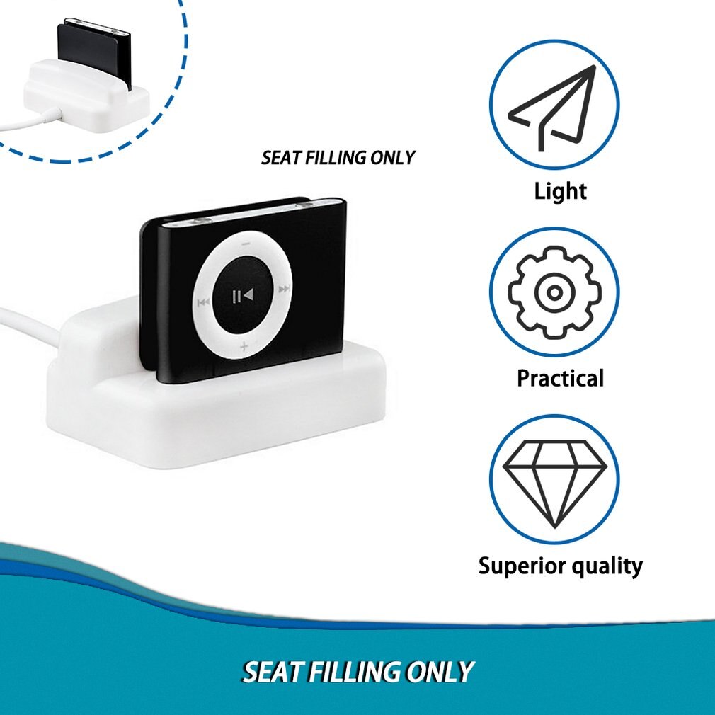 Usb Lader &amp; Sync Vervanging Docking Station Cradle Voor Apple Voor Ipod Voor Shuffle 2 2ND 3 3RD Gen 2G MP3 / MP4 Speler Onleny