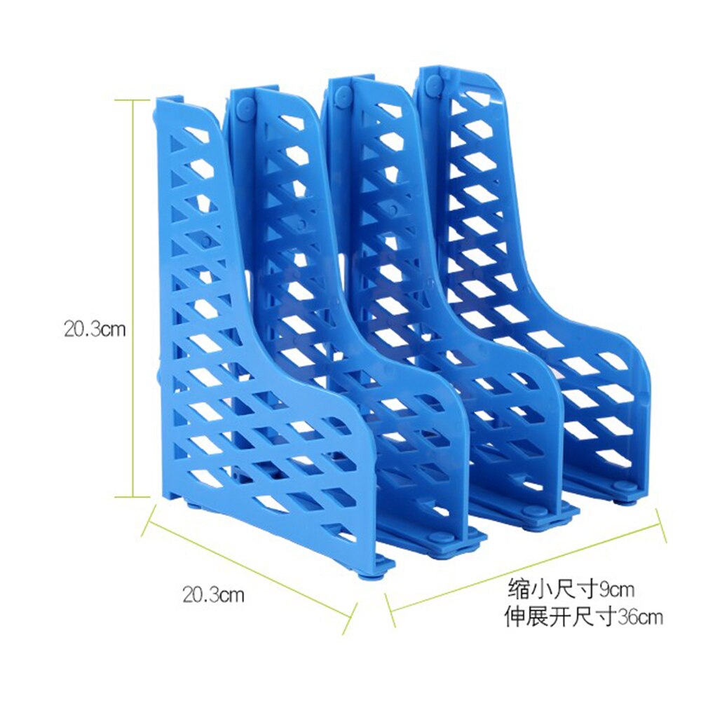 3 Layers Hollow Retractable Folding Storage Box File Magazine Racks Tray Book Stand Desk Organizer Office Stationery Bookends