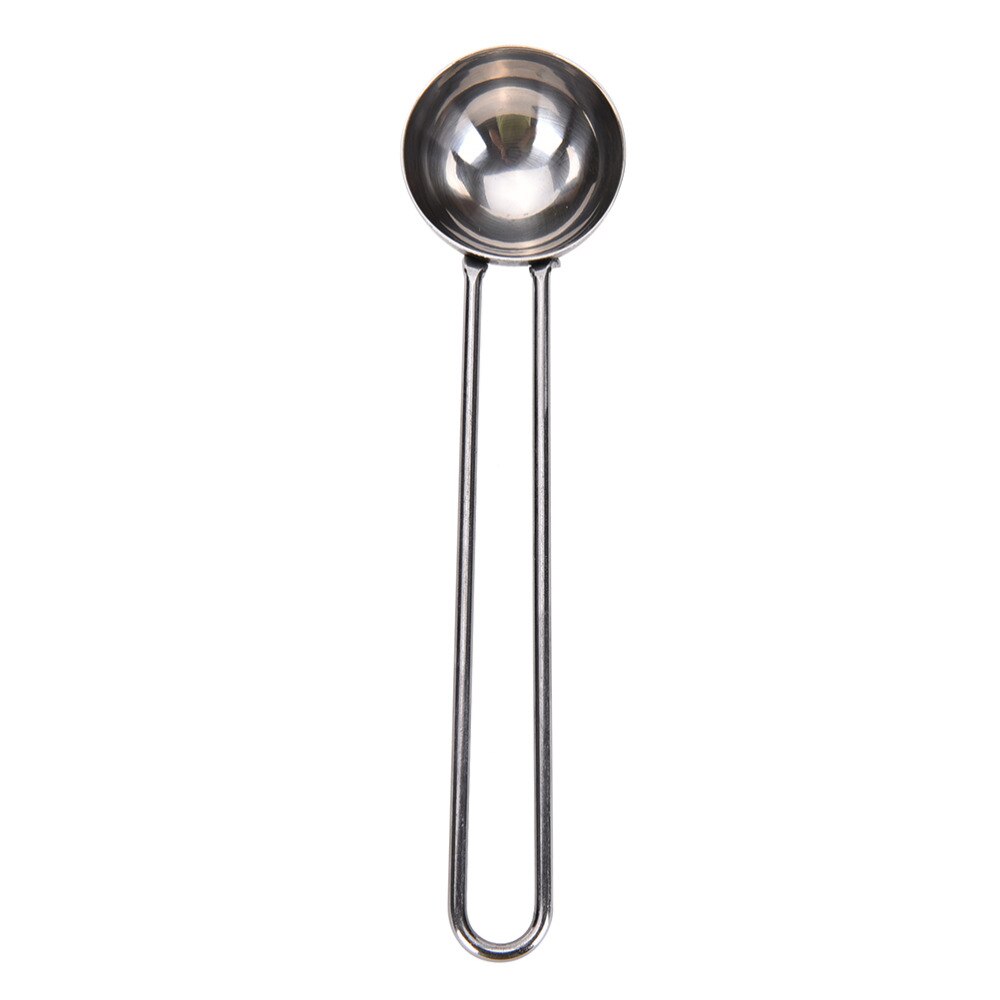 Cuchara medidora de mango largo para remover té, cuchara para frijol, cuchara de café de acero inoxidable, cuchara dosificadora para té y café