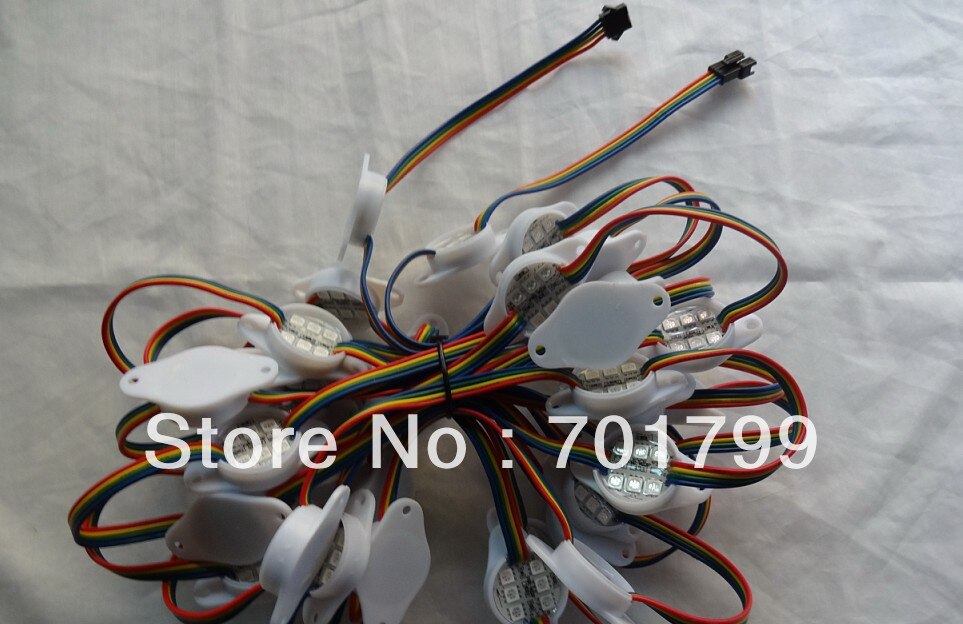 20 stücke DC12V 6 LEDs WS2801 LED Pixel modul; 30mm durchmesser; IP68 bewertet