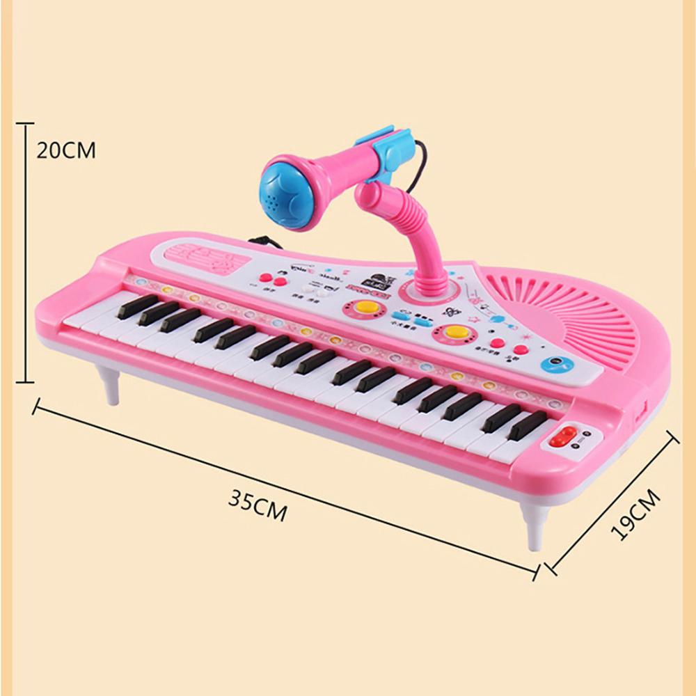 37 Keys Electronic Piano Keyboard With Microphone Children Musical Instrument Dual power mode Fun Kids