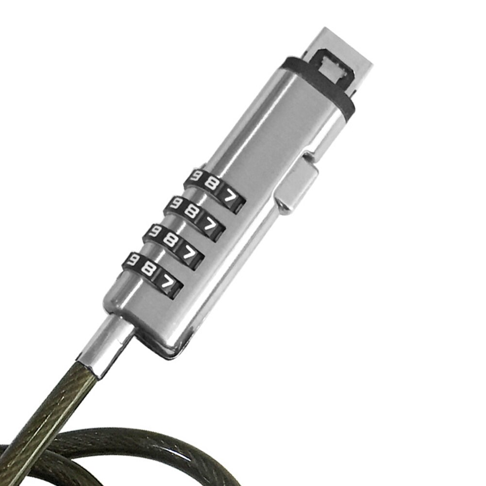 USB Port Cable Protective Laptop Lock Notebook Anti Theft Universal Keyless Steel Security 4 Digit Password Office Combination