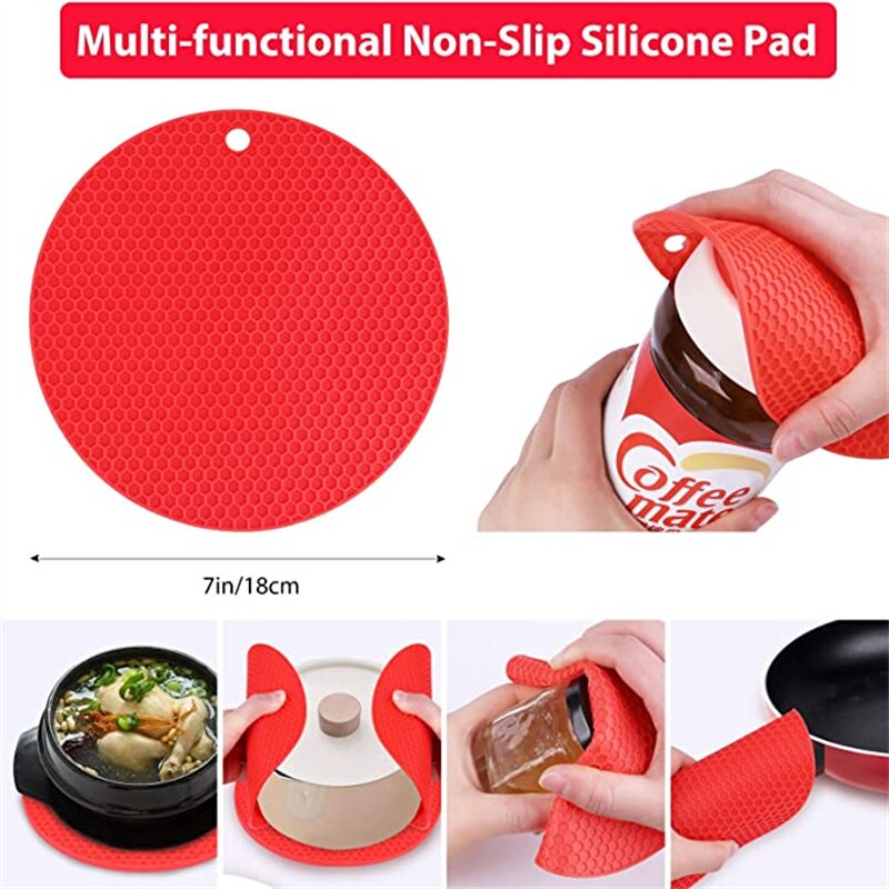 Potopener voor multifunctionele 6-in-1 flesopener Potdekselopener, 4-in-1 potopener en antislip deksels Opener Grijper