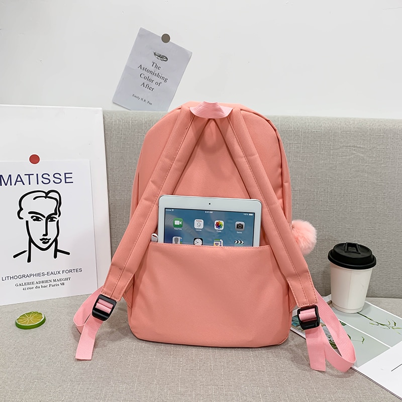 Sac à dos en toile pour adolescentes | Ensemble de 4 pièces de sacs d'école mignons, sacs à dos de voyage pour enfants