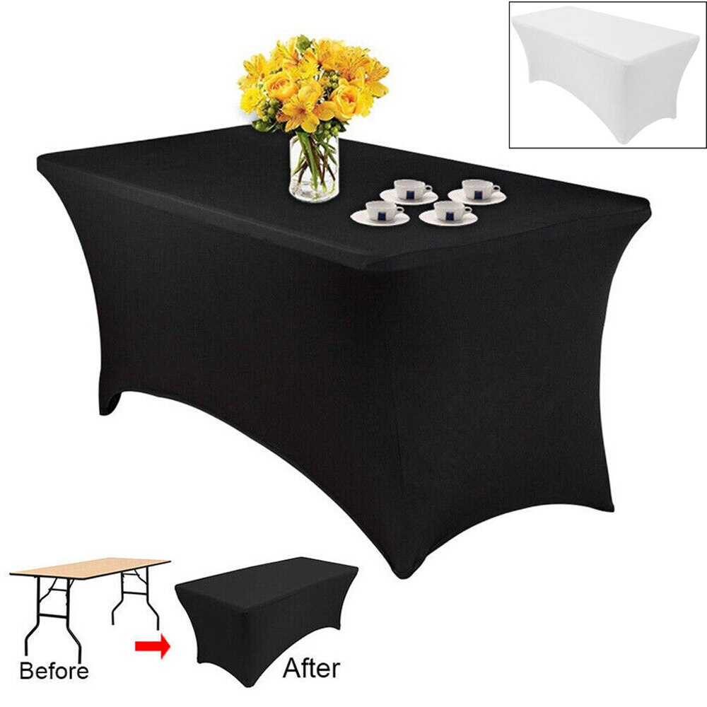 Stretch Rechthoek Tafelkleed Spandex Tafelkleed Wedding Party Tafel Dekken Hotel Home Decor