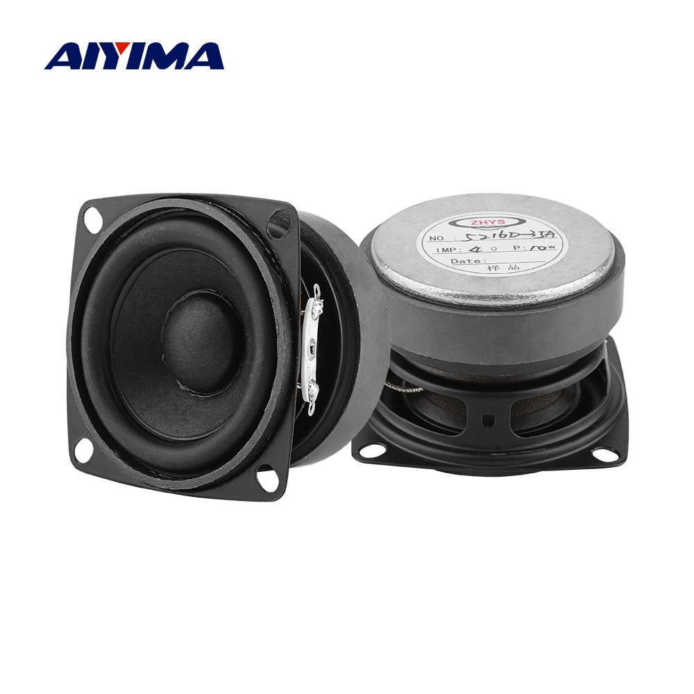 Aiyima 2 Stuks Draagbare Audio Speakers 53Mm 4 Ohm 15W Volledige Range Geluid Speaker Mini Luidspreker Voor Thuis theater Diy