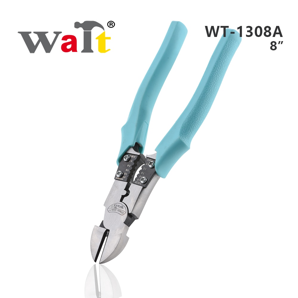 Wacht 8 inch multifunctionele diagonale tang chroom-vanadiumstaal striptang krimptang industriële kwaliteit arbeidsbesparende tang
