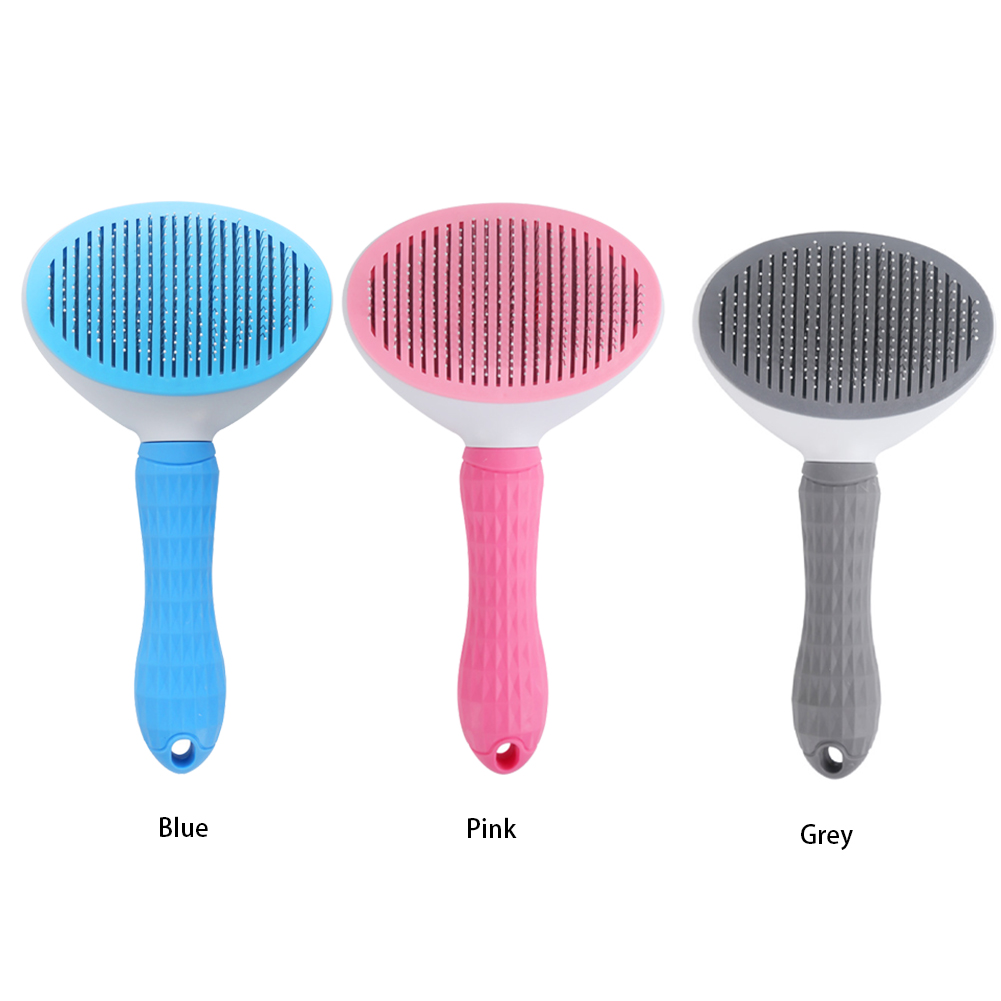 Pet Comb Self Cleaning Slicker Brush Dog Cat Removes Undercoat Tangled Hair Massages Particle Improves Circulation Skin-friendly