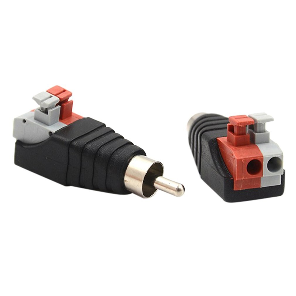 Speaker Wire Cable to Audio Male RCA Connector Adapter Jack Plug For Multimedia Male RCA Connector Adapter
