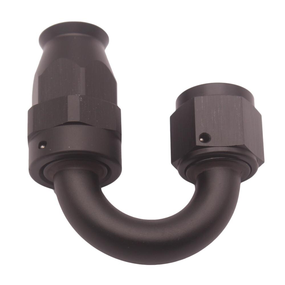 aluminium en -8 (an8) 180 gradere teflon/ ptfe skjult sortere slangekobling