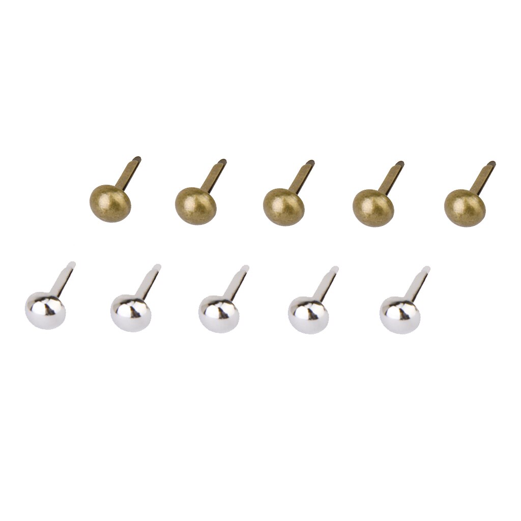 200 Pcs Ronde Metalen Brads Voor Scrapbooking Brads Klinknagels Plakboek Versiering 6x10mm
