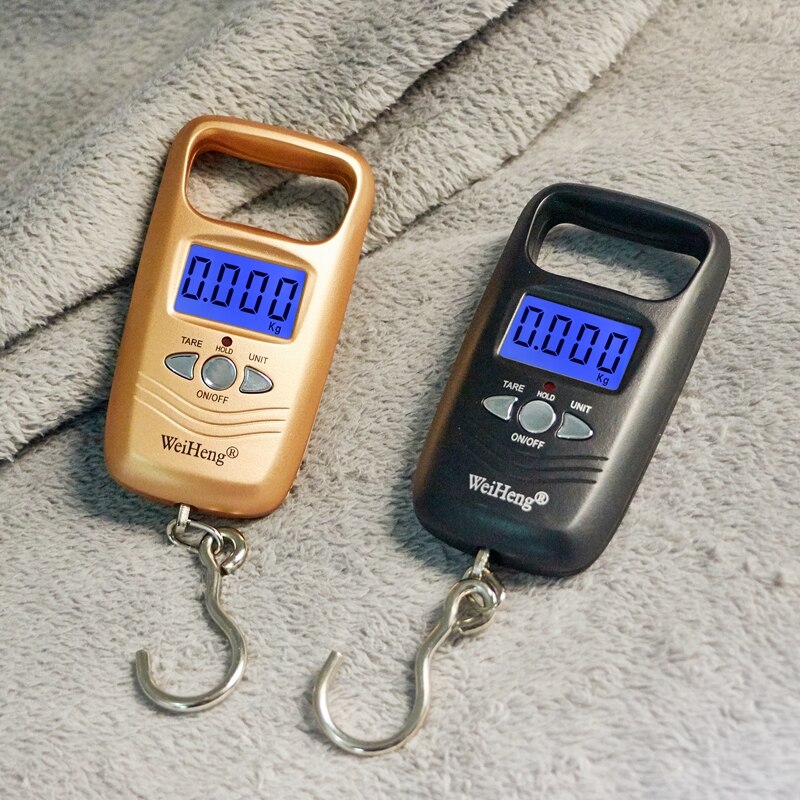 50KG Digital Hanging Scale Double Precision Portable Electronic Pocket Scale Hanging Luggage Weighing Steelyard WeiHeng Scale