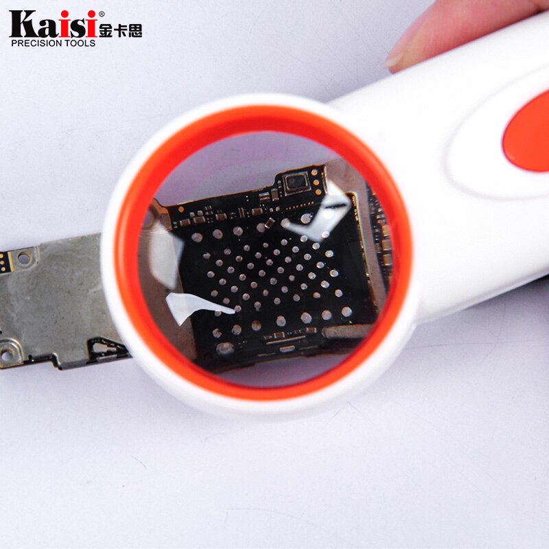 Portable 10X Magnifier Magnifying Glass illuminated LEDs Handheld Magnifier Light Magnified Tool For Reading