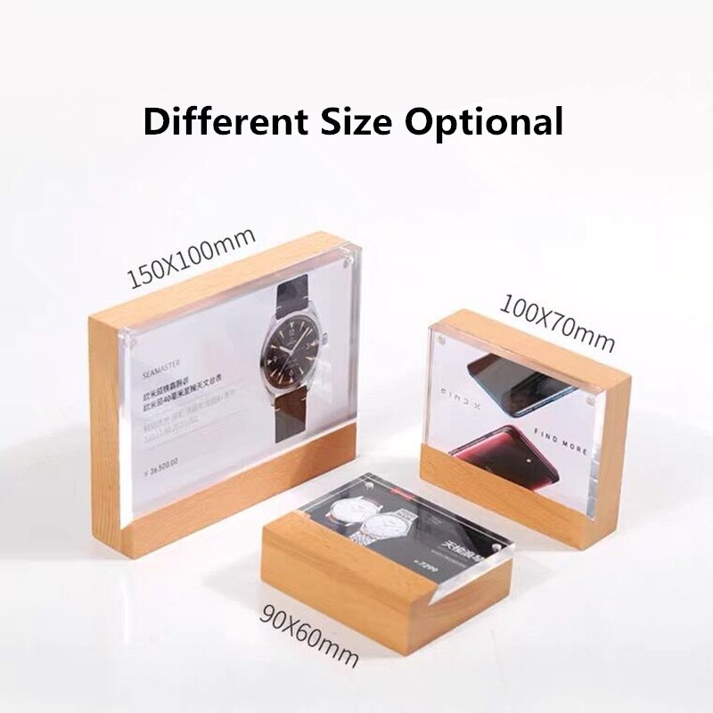 150x100mm A6 Magnetic Acrylic Table Sign Holder Pi... – Vicedeal