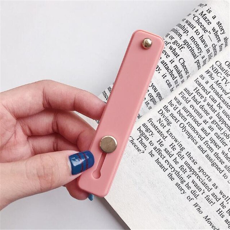 Polsband vinger ring grip mobiele telefoonhouder standaard duwen trekken sticker pasta universele handband auto telefoonhouder beugel: En