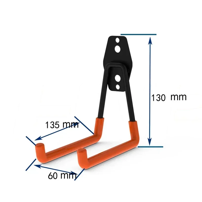 Ganchos para colgar bicicletas, gancho de Metal resistente, organizador de garaje, montaje en pared, gancho de almacenamiento antideslizante, escaleras, herramienta de jardín: Gris claro