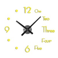 3D Wall Clock Wall Poster Wall Decorations Living Room Wall Digital Clock Living Room Decoration Wall Clock Modern: Gold / Small