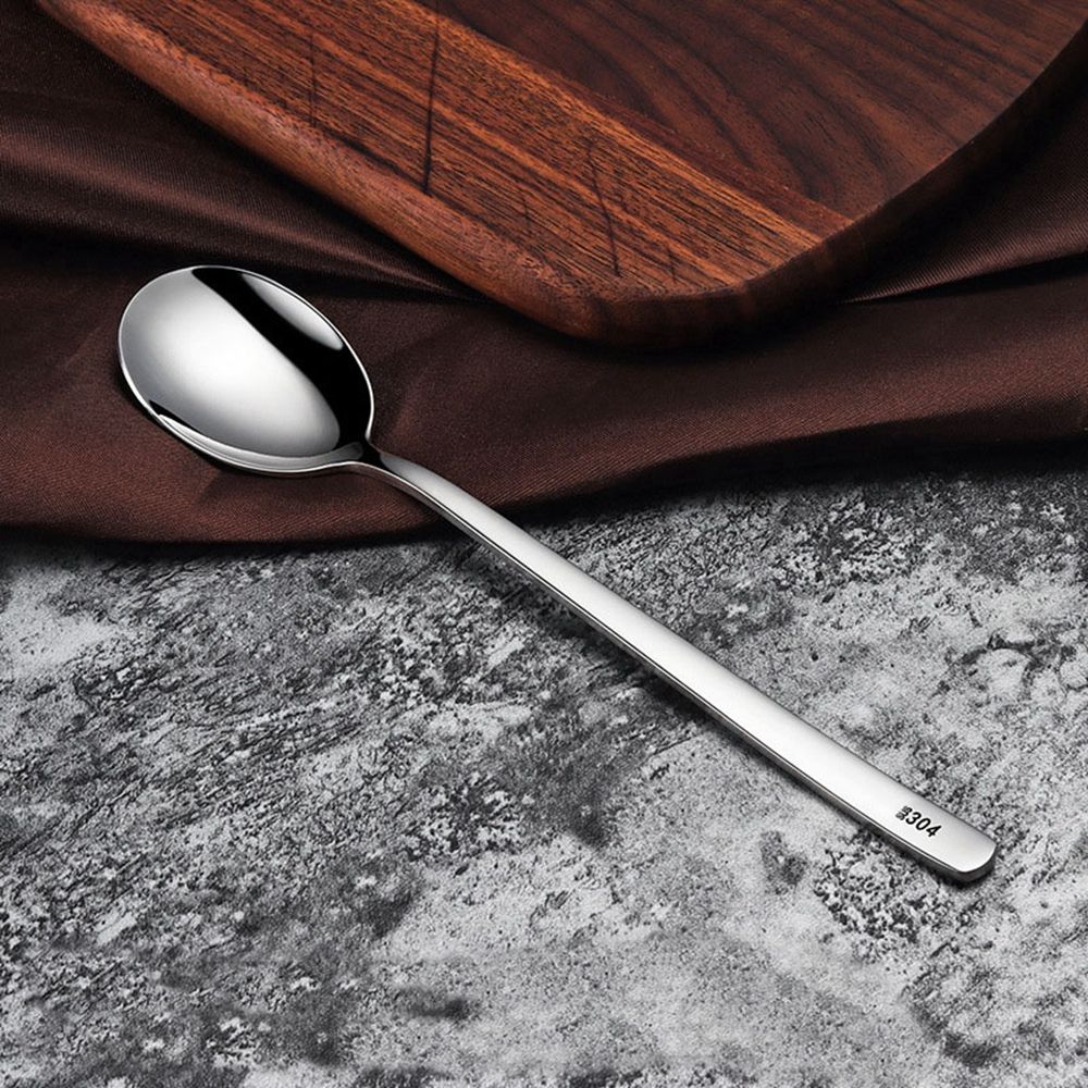 Kitchen Dinner Dish Spoon Large Stainless Steel Buffet Serving Spoon Long Handle Pot Spoon Home Kitchen Essential Tools: 2