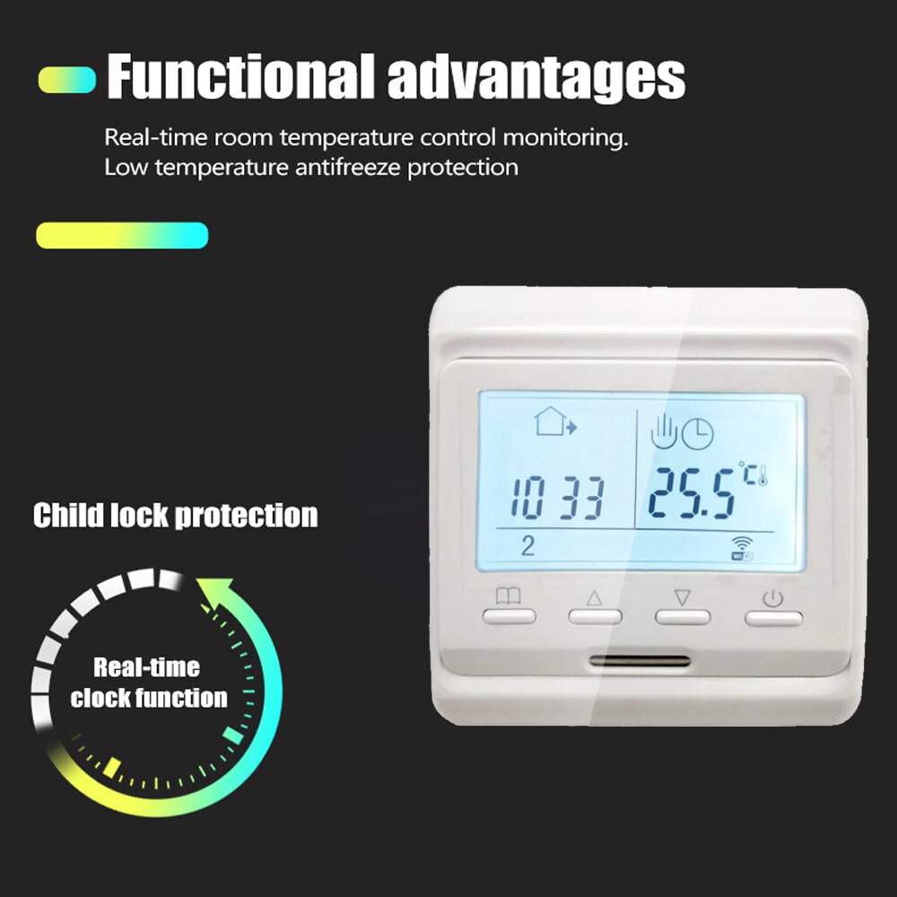 MINCO HEAT Underfloor Heating Electric WiFi Thermostat Programmable Digital Temperature Controller