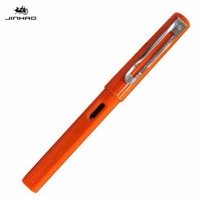 JINHAO 599 fountain Pen School Office supplies man women luxury brand writing pens business pen with 5pcs ink sac: orange