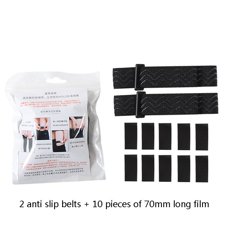 Correa antideslizante para botas, correa de fijación para zapatos, accesorios anticaída, cinta adhesiva ajustable en el interior, cordón elástico: C