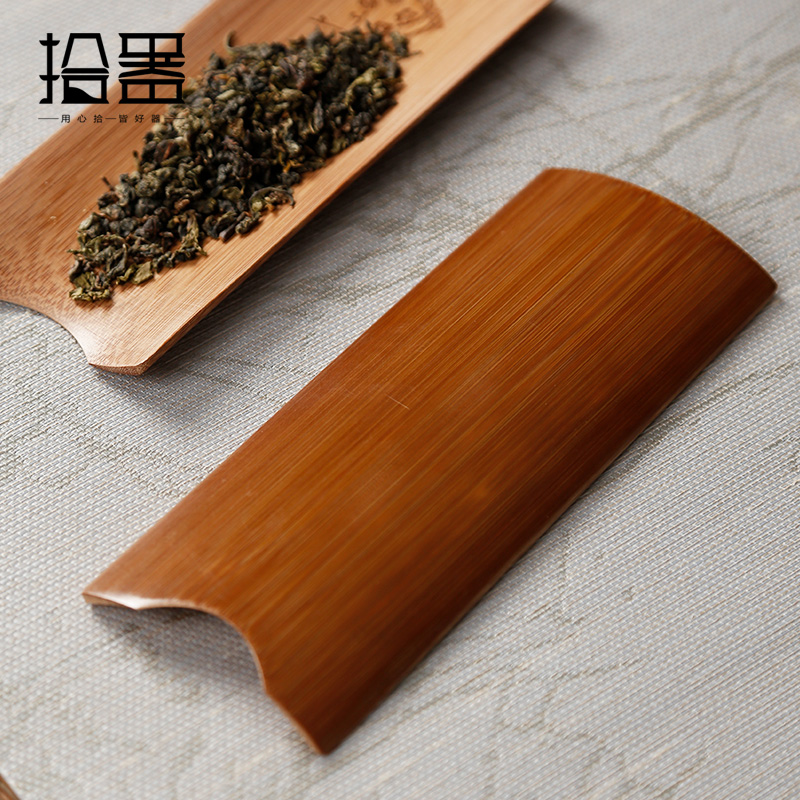 Bambus te skeer, bambus udskæring te, te og to-delt tilbehør til te sæt, te måtter, viskestykker, te skovl te skeer
