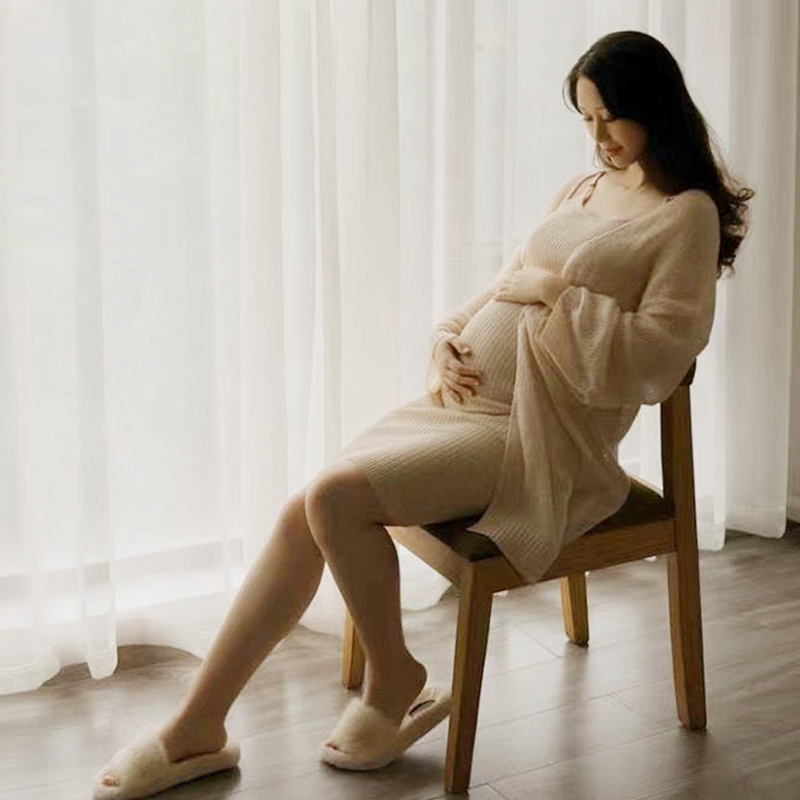 Ropa de fotografía de maternidad, cárdigan, falda para fotos, ropa de maternidad, vestido para sesión de fotos de embarazo