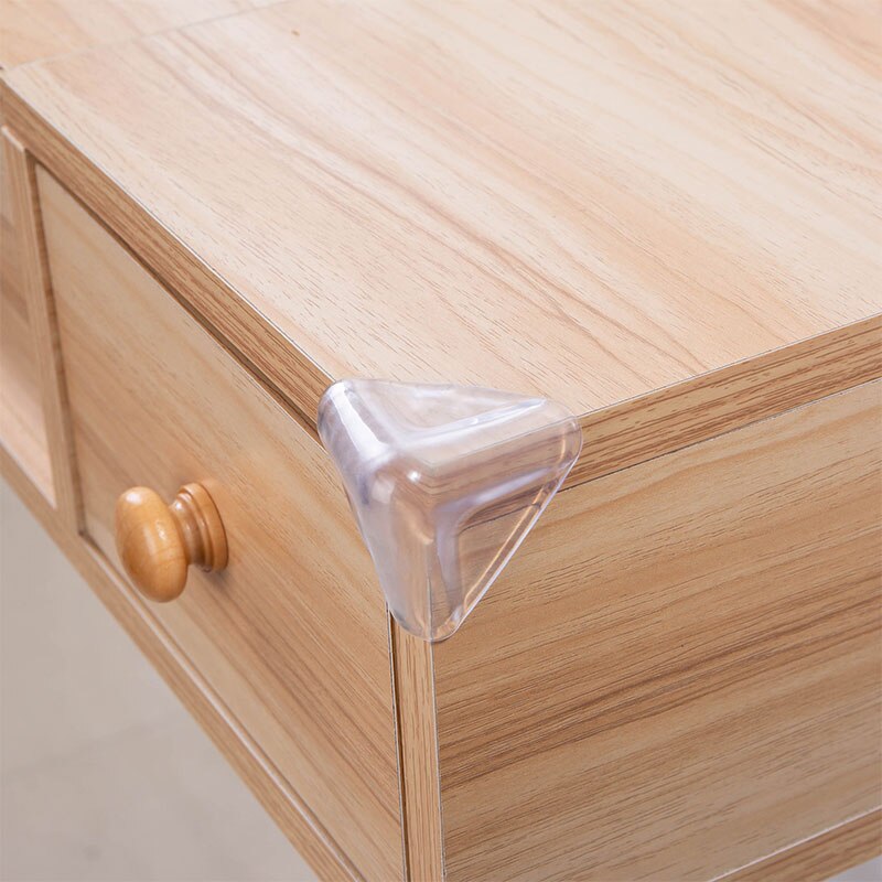 Almohadilla de esquina de silicona transparente para protección de niños, Protector de esquina de bonito, seguridad para niños y bebés, 8 unids/lote: Triangle pad
