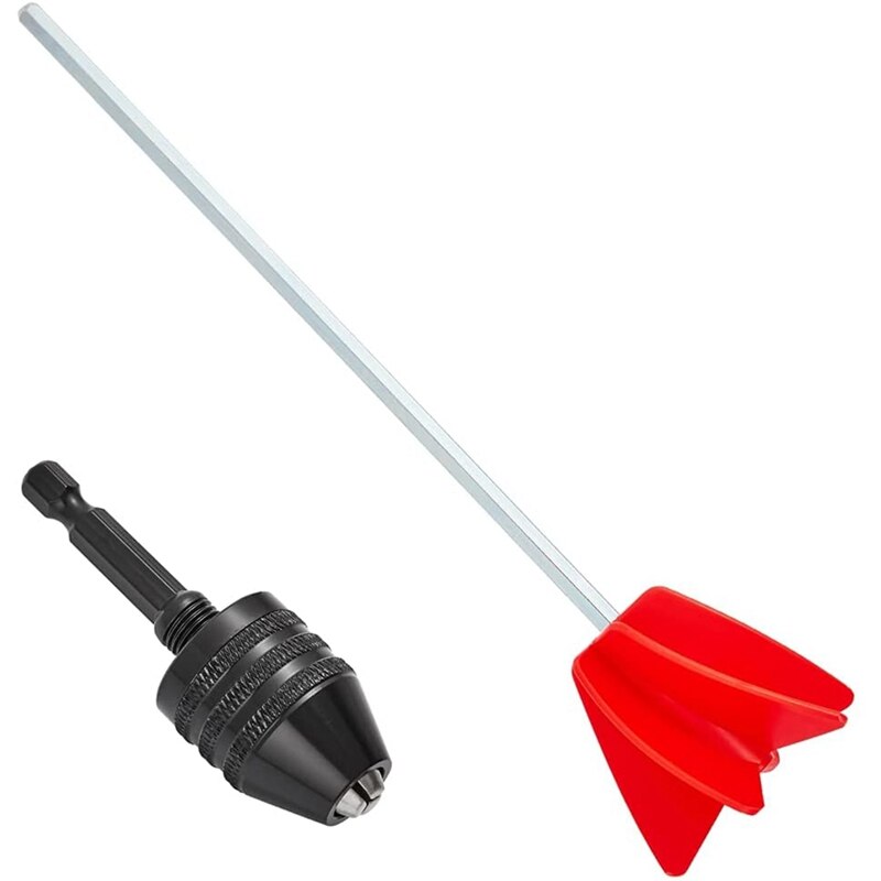 Paint Mixer &amp; Epoxy Mixer Attachment With 1/4Inch Hex Shank Drill Chuck For Mixes Epoxy Resin,Latex,Oil Paints: Default Title