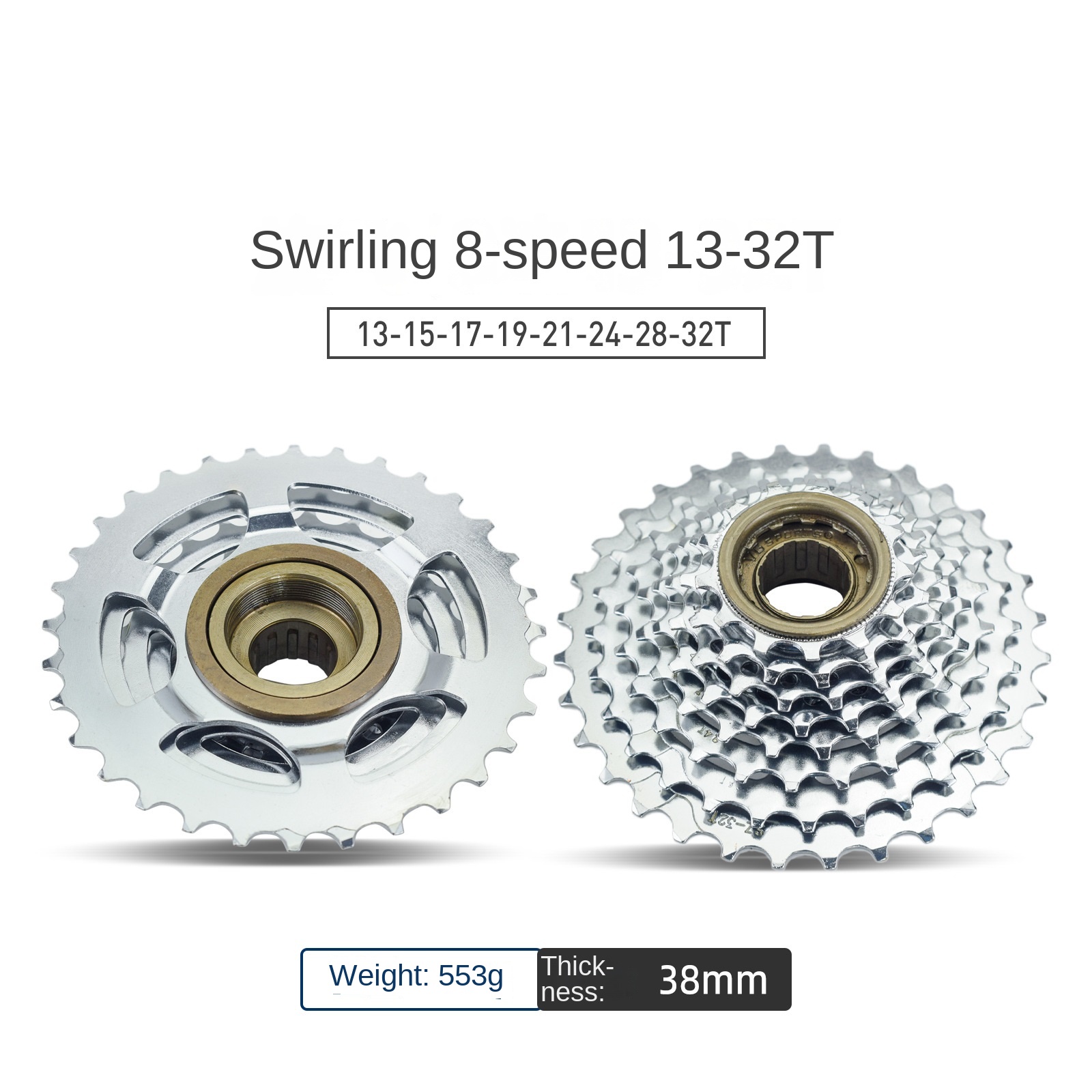 1pc Bicycle Rotary Flywheel 5/6/7/8/9/10/11 Speed Bike Rotary Freewheel 14-36T Fly Wheel forShimano Cycling or 1pc Sleeve Tools: Light Grey