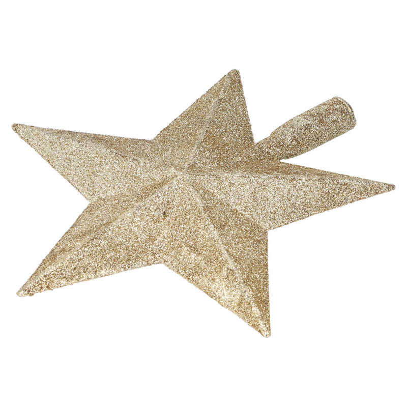 Star Tree Topper Decorated Golden Light Weight Shiny Mini Christmas Tree Topper for Home Shop Garlands