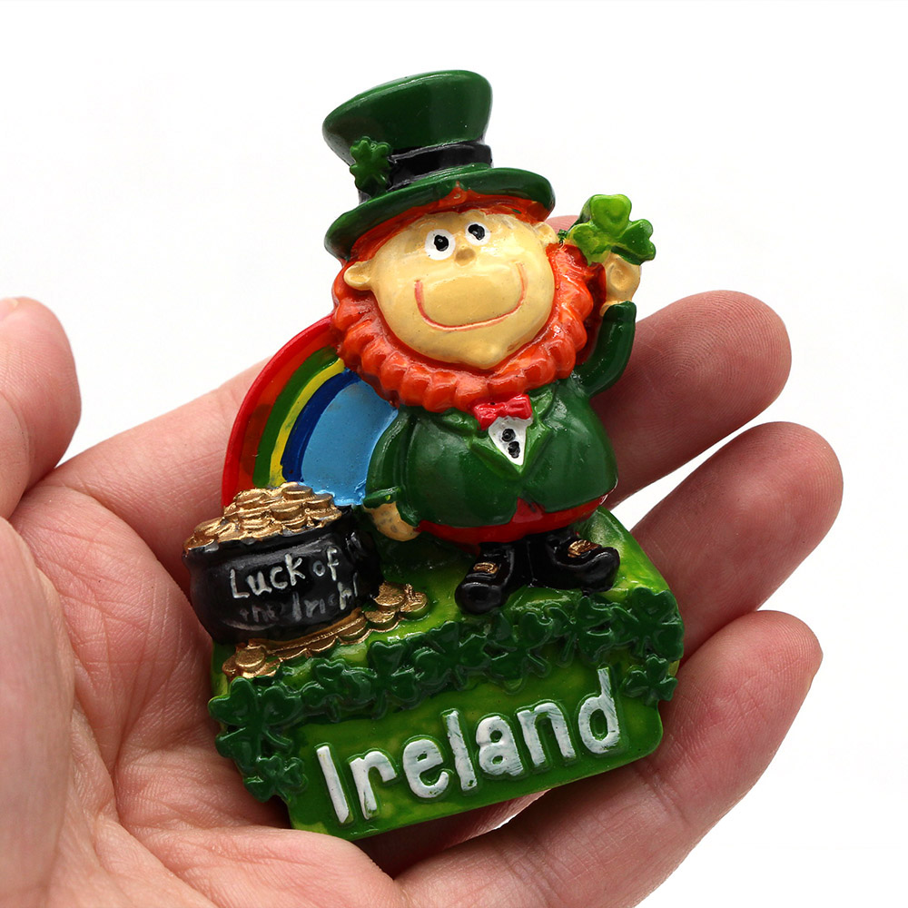 Northern Europe Irish dwarf cartoon character lamb souvenirs stereo resin fridge magnets stick 3d refrigerator home decoration