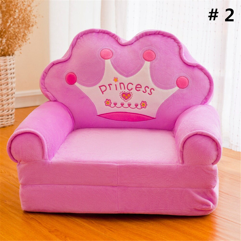 Baby Sofa Cover Geen Vullen Babyzitje multi-layer kinderen Sofa Cartoon Opvouwbare Kinderstoel Leuke Lui Persoon liggen Seat: Model 2