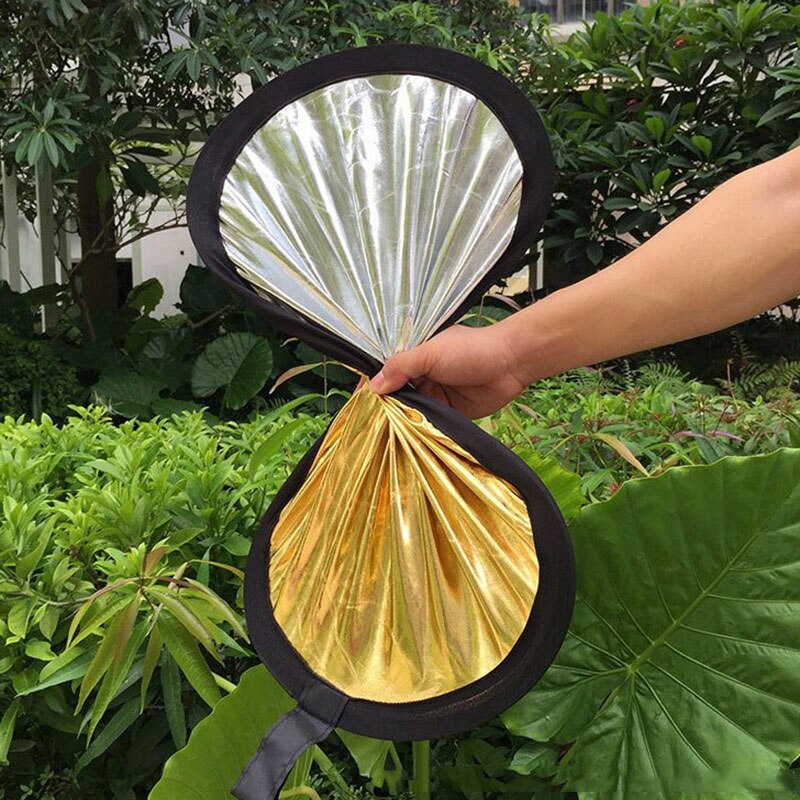 60cm ouro prata 2 em 1 luz multi disco dobrável refletir redonda fotografia refletor estúdio difusores foto acessórios