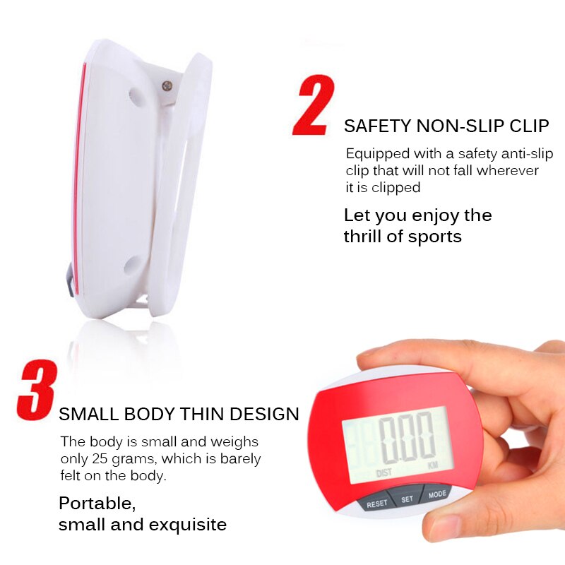 Multi-Function LCD Pedometer Step Hiking Distance Fitnes Walking Jogging Running Distance Fitness For Outdoor Running Hiking