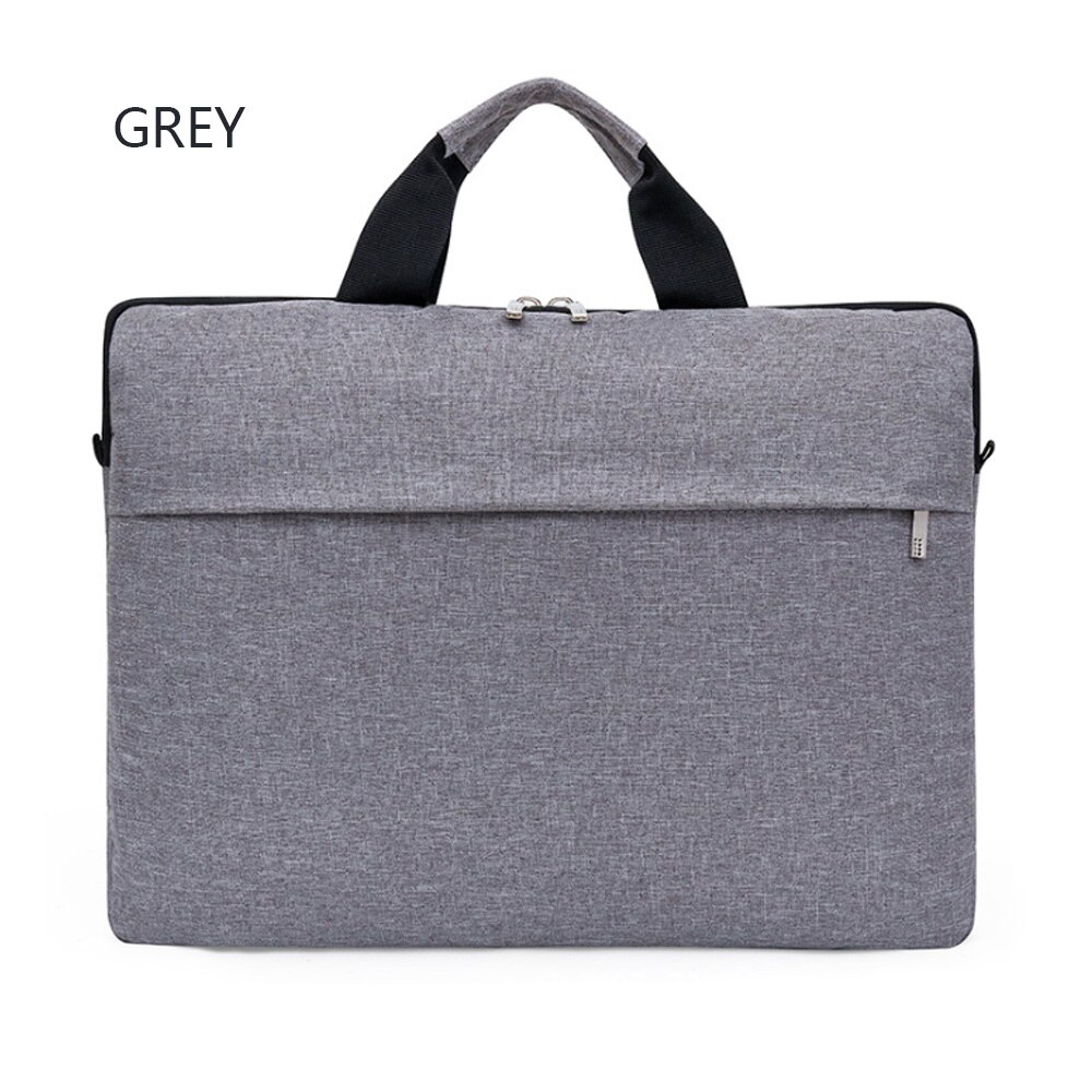 Casual portable document bag computer handbag document storage organizer bag men file briefcase bag messenger: grey