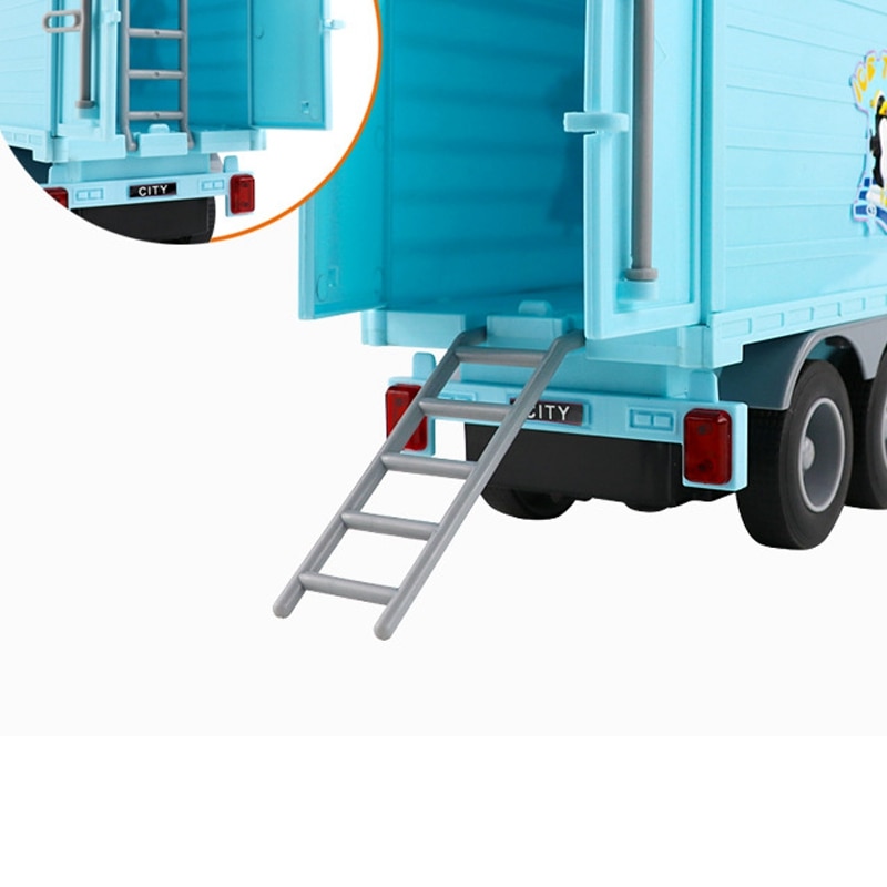 Wenyi container lastbil fryser lastbil transport lastbil udvidelse lastbil lyd og let legetøj inerti engineering køretøj