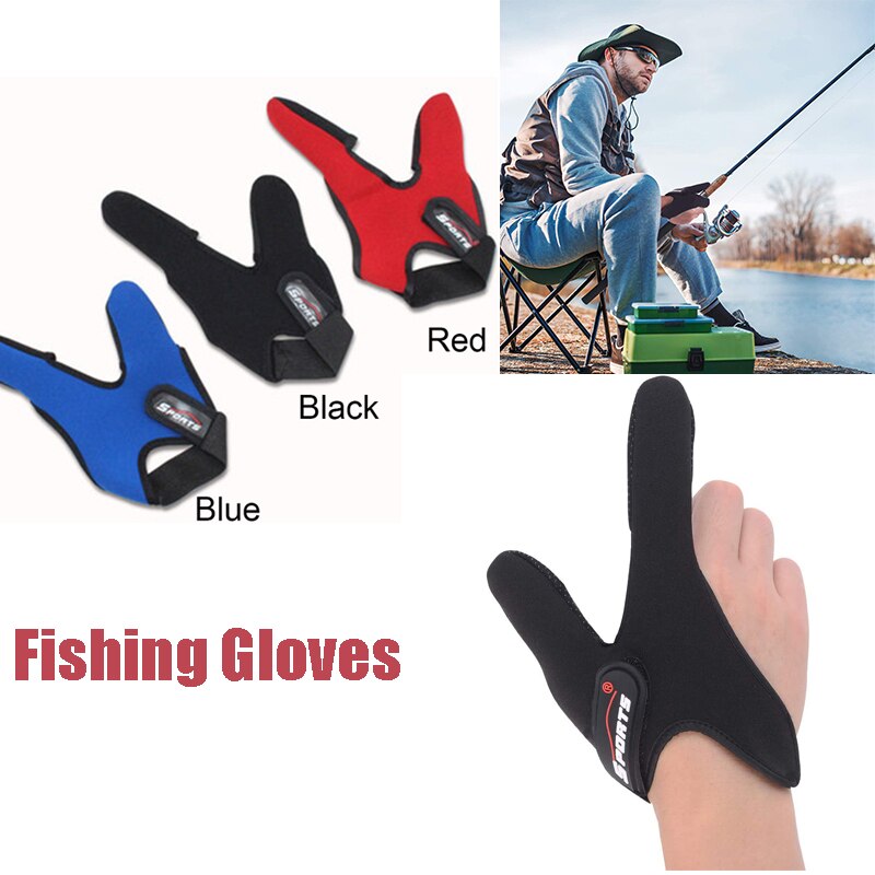1PC Non-Slip Fishing Double/Single Finger Gloves Breathable Anti-Slip Neoprene Cloth Sport Protector Fishing Equipment Accessory