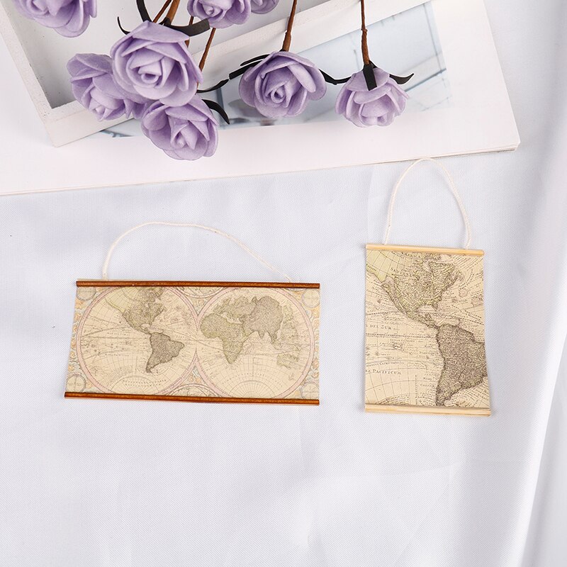 Mini Mappa Del Mondo di Simulazione Modello di Mobili Giocattoli per la Bambola Decorazione Della Casa 1/12 Miniatura casa delle bambole Accessori