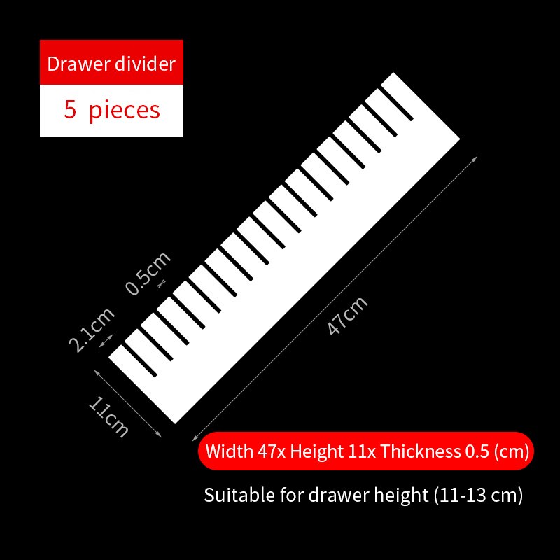 5mm drawer storage partition board wardrobe closet partition board free combination underwear box lattice cabinet layered rack: Height 11cm 5pcs