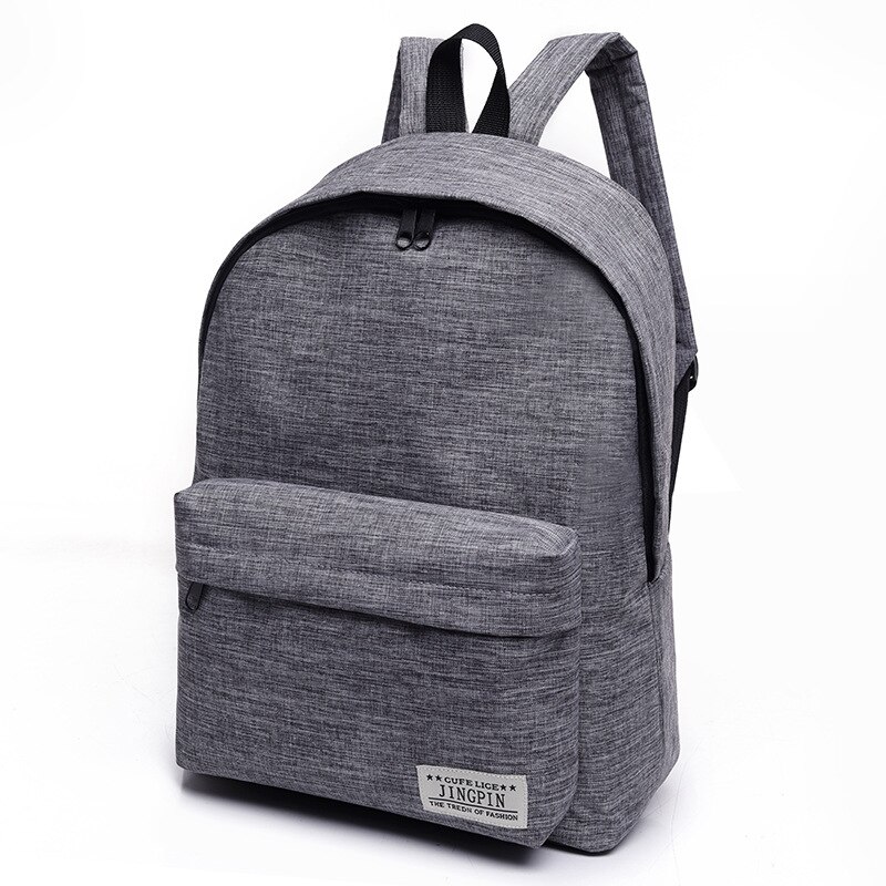 Mannen Mannelijke Canvas Zwarte Rugzak Student School Rugzak Tassen Voor Tieners Casual Rugzak Travel Dagrugzak ZF10023: Gray