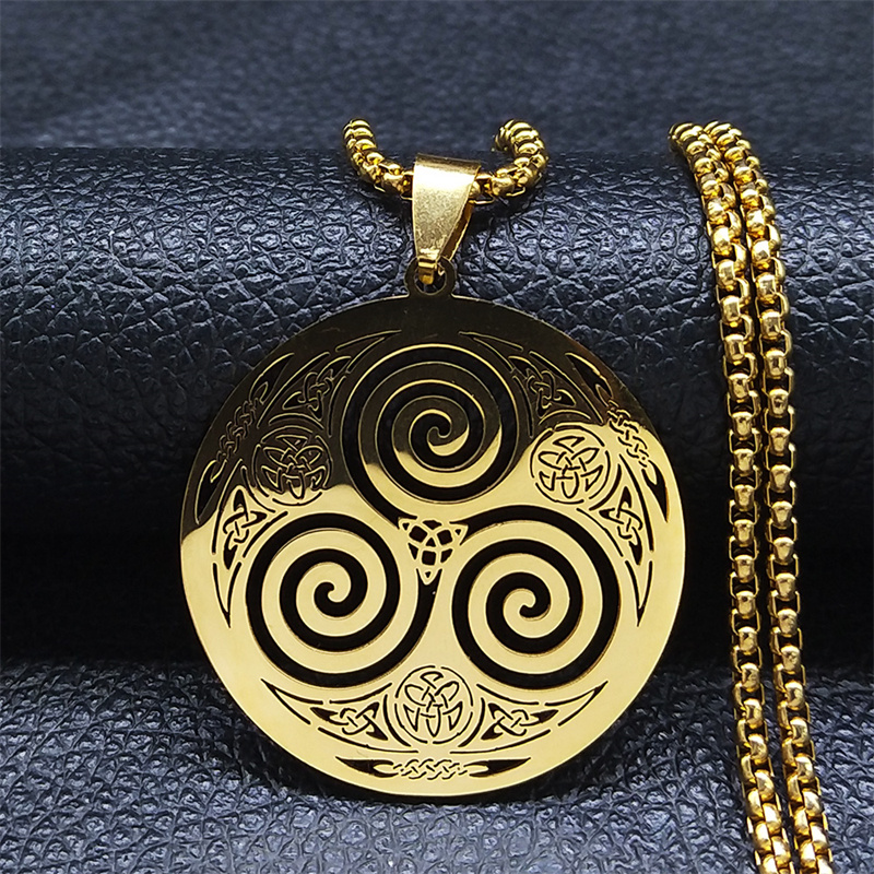 EUEAVAN Collana Farfalla Con Nodo Celtico - Ciondolo Traforato In Acciaio Inox, Gioiello Portafortuna Wicca, Amuleto Protettivo Per Donna - 4