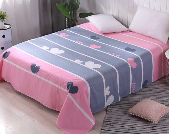 Sábana 100% algodón tamaño queen, Sábana de cama de tamaño queen 270cm x 230cm