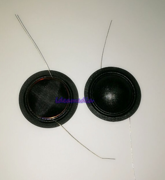 2 piezas 26mm seda diafragma Domo Tweeters altavoz Bobina de voz-100%