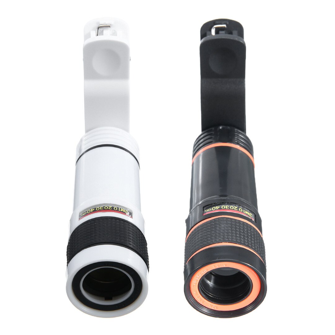 12X Long Zoom Clip-on Phone Lens Camera Optical Telescope Lens Universal For iOS Android Mobile Cell Smart Phone Accessory