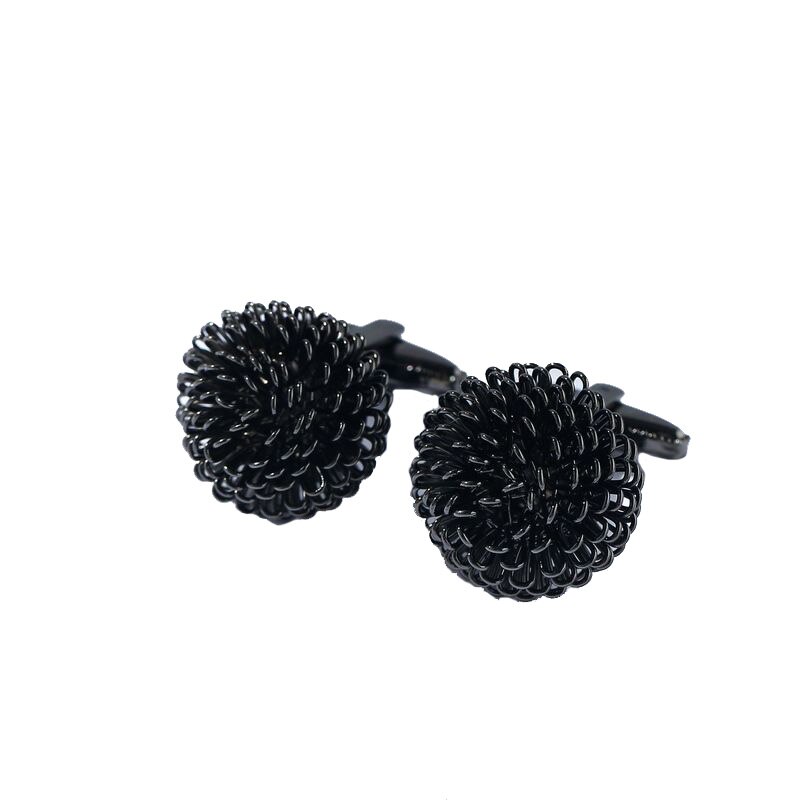 Boutons de manchette français à la pour hommes et femmes, accessoires en forme de nœud papillon pour chemises et mariages: A-BLACK