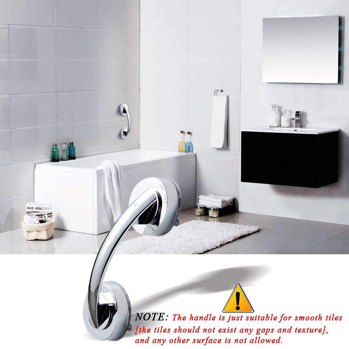 Zuignap Deurklink Super Power Helpende Puller Grab Bar Krachtige Veiligheid Ondersteuning Leuning Grip Armsteun Voor Keuken Bad